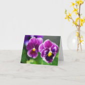 Paars pansies kaart (Gele Bloem)