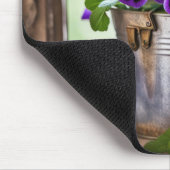 Paars Pansy Bouquet Muismat (Hoek)