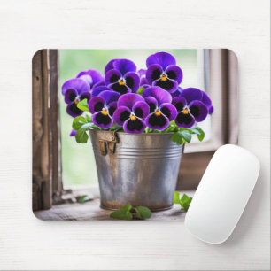 Paars Pansy Bouquet Muismat
