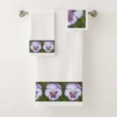 Paars Pansy Face Bad Handdoek (Insitu)