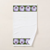 Paars Pansy Face Bad Handdoek (Handdoek)