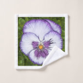 Paars Pansy Face Bad Handdoek (Wasdoekje)