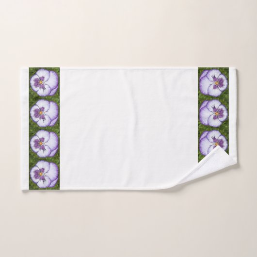Paars Pansy Face Bad Handdoek (Handdoek)