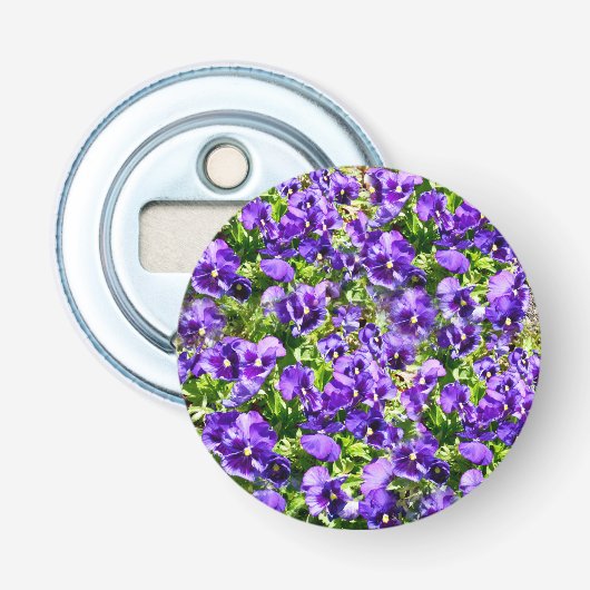 Paars Pansy Field Button Flesopener (Voorkant)