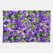 Paars Pansy Field Theedoek (Horizontaal)