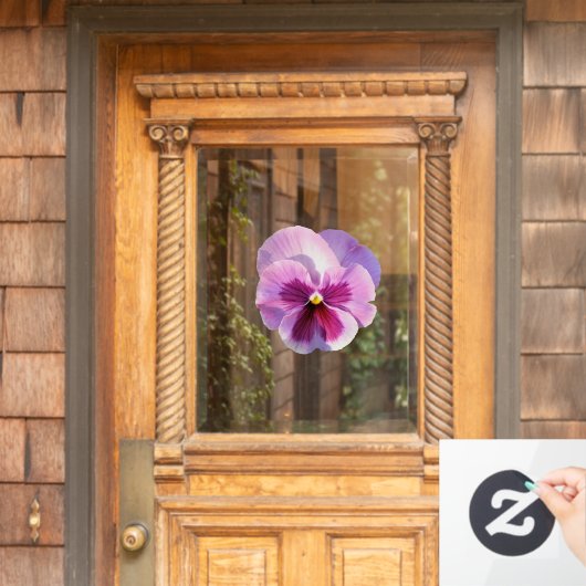  Paars Pansy Flower Raamsticker (Huis Deur)