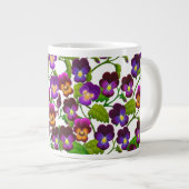Paars Pansy Garden Planten Jumbo Mok (Voorkant rechts)