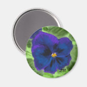 Paars Pansy Magnet (Voorkant / Achterkant)