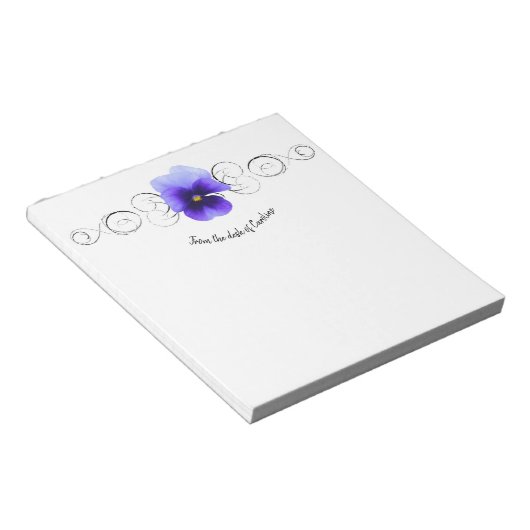 Paars Pansy Persoonlijk Notitieblok (Schuin)