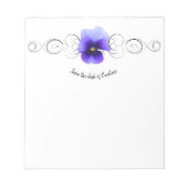 Paars Pansy Persoonlijk Notitieblok (Voorkant)