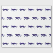 Paars panthersilhouet - Kies achtergrondkleur Cadeaupapier (Vlak)