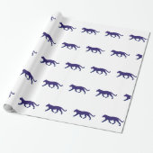Paars panthersilhouet - Kies achtergrondkleur Cadeaupapier (Uitgerold)