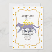 Paars panthersilhouet - Kies achtergrondkleur Kaart (Voorkant)