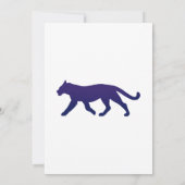 Paars panthersilhouet - Kies achtergrondkleur Kaart (Achterkant)