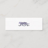 Paars panthersilhouet - Kies achtergrondkleur Mini Visitekaartje (Voorkant)