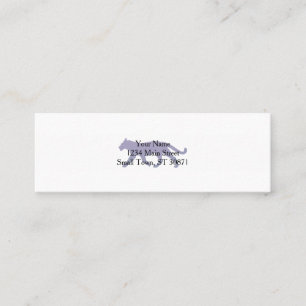 Paars panthersilhouet - Kies achtergrondkleur Mini Visitekaartje