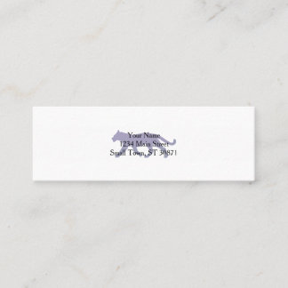 Paars panthersilhouet - Kies achtergrondkleur Mini Visitekaartje