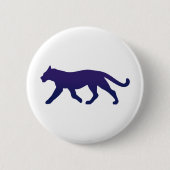 Paars panthersilhouet - Kies achtergrondkleur Ronde Button 5,7 Cm (Voorkant)