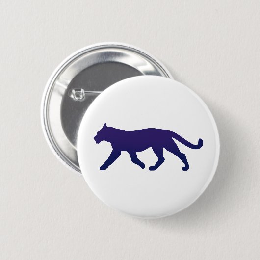 Paars panthersilhouet - Kies achtergrondkleur Ronde Button 5,7 Cm (Voorkant /achterkant)