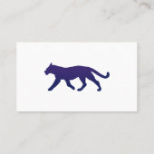 Paars panthersilhouet - Kies achtergrondkleur Visitekaartje (Achterkant)