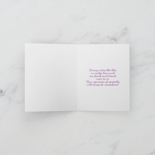 Paars papaver kaart (Binnen)