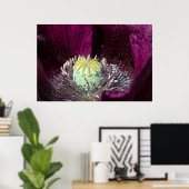 Paars papaver Poster (Thuiskantoor)