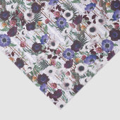 Paars Papaver Veld Victoriaans Geïnspireerd Tissue Tissuepapier (Detail)