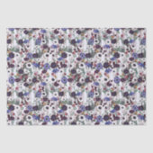 Paars Papaver Veld Victoriaans Geïnspireerd Tissue Tissuepapier (Voorkant)