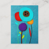 Paars papaver Visitekaartje (Achterkant)