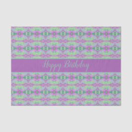 Paars papier voor Floral Print met Blauwgroen