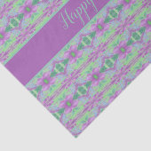 Paars papier voor Floral Print met Blauwgroen (Detail)