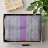 Paars papier voor Floral Print met Blauwgroen (Geschenk)