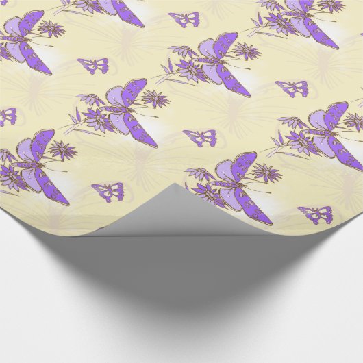 Paars papier voor het oppakken van perziken (Hoek)