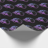 Paars papier voor het oppakken van schedel (Hoek)