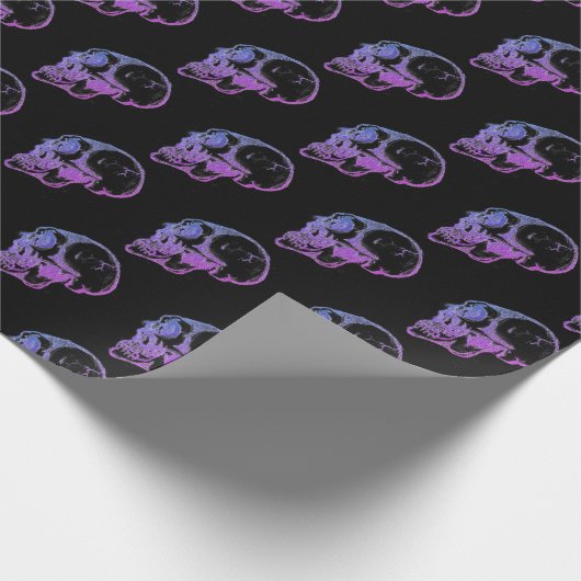 Paars papier voor het oppakken van schedel (Hoek)