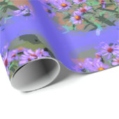 paars papier voor het verpakken van asters (Rol Hoek)