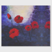 Paars papier voor rode papaver (Vlak)