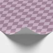Paars Parijs Art Deco Diamond Patroon Cadeaupapier (Hoek)