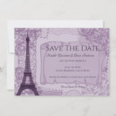 Paars-Parisian slaat de aankondiging van de datum (Voorkant)