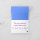 Paars partijmasker bedankt kaarten (Binnen)