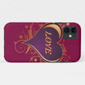 Paars Passion Heart Valentijn PHone-zaak Case-Mate iPhone Case (Achterkant (horizontaal))