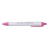  Paars Pastel Lopard Print Patroon Zwarte Inkt Pen (Bodem)