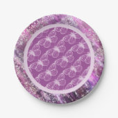 Paars Patina: Butterflies Papieren Bordje (Voorkant)