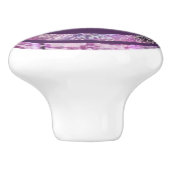 Paars Patina: Dragonfly Keramische Knop (Zijkant)