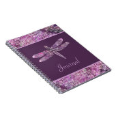 Paars Patina: Dragonfly Notitieboek (Rechterzijde)
