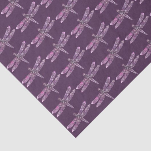 Paars Patina: Dragonfly Tissuepapier (Detail)