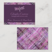 Paars Patina: Dragonfly Visitekaartje (Voorkant / Achterkant)