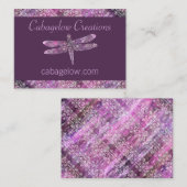 Paars Patina: Dragonfly Visitekaartje (Voorkant / Achterkant)