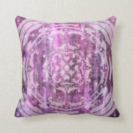 Paars Patina: Mandala en diamanten Kussen