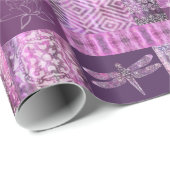 Paars Patina: mozaïek Cadeaupapier (Rol Hoek)